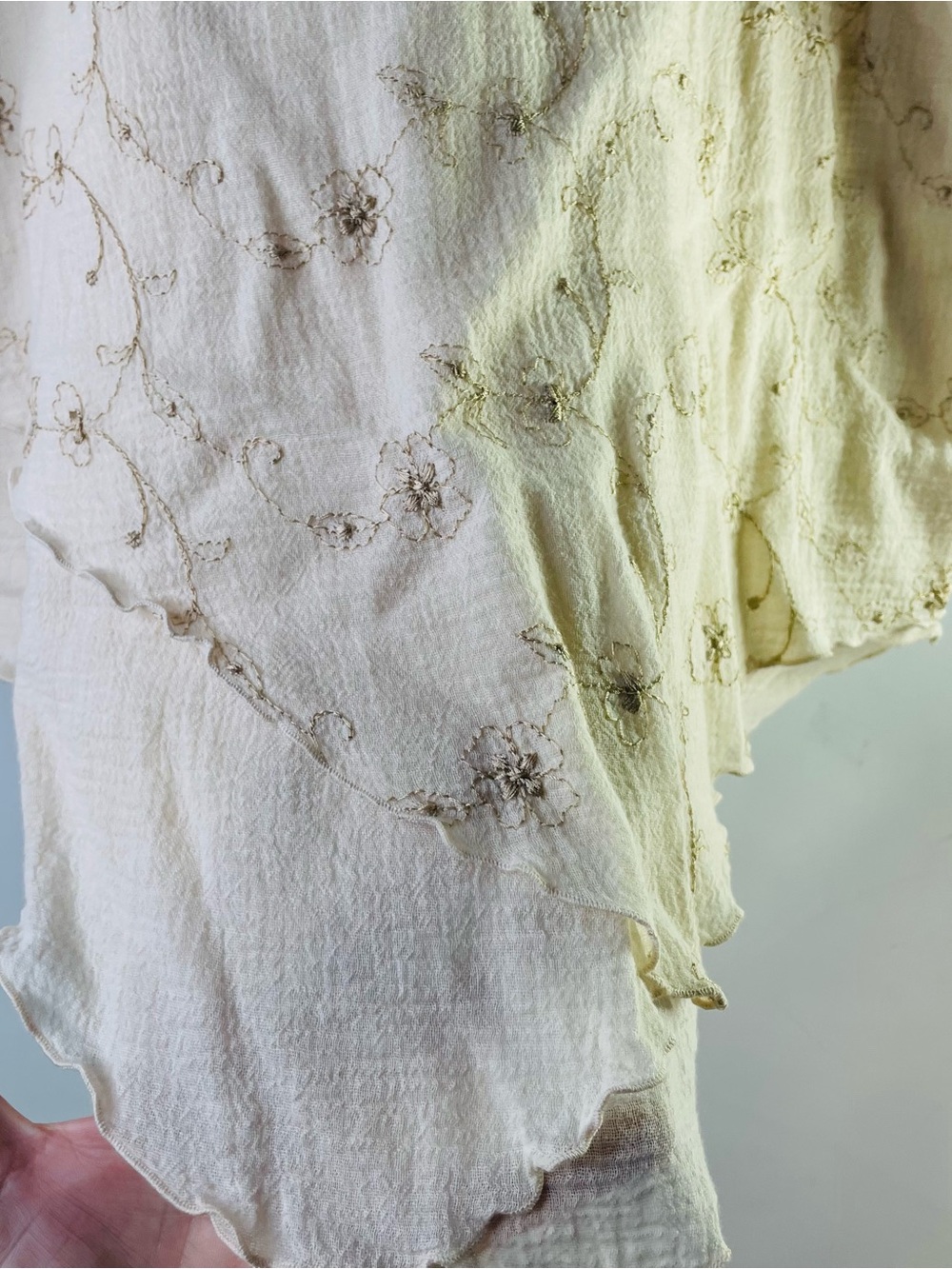 Color Me Cotton Tiered Maxi Top & Skirt with Ruffled Hem 2 piece Boho Fairycore - Picture 6 of 16